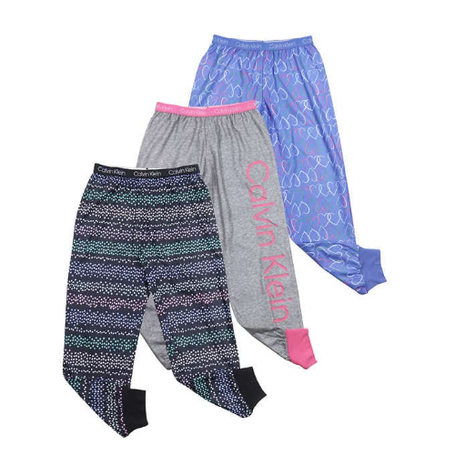 CALVIN KLEIN T/S JOGGER PIJAMA PAQUETE DE 3 DE CORAZONES DE NIÑA TALLA S (7/8)