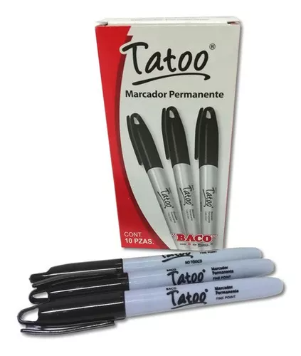 MARCADOR DELGADO TATTO NEGRO