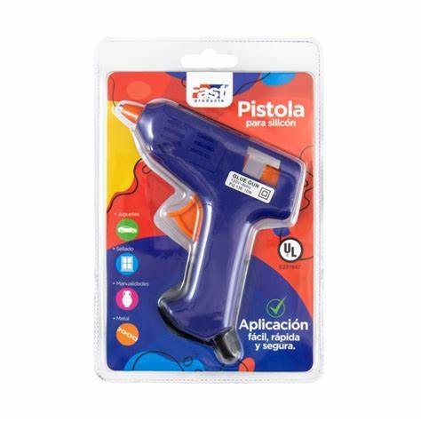 PISTOLA SILICONE PEQUEÑA FAST AZUL
