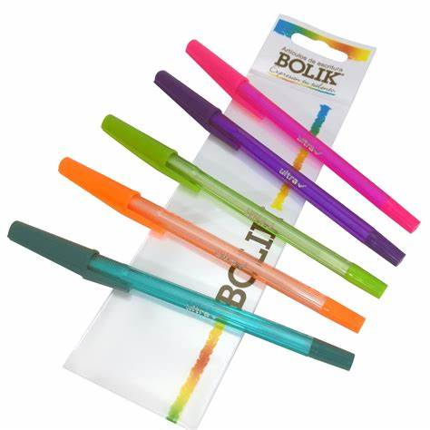 BOLIGRAFO BOLIK NEON 5 COLORES BLISTER