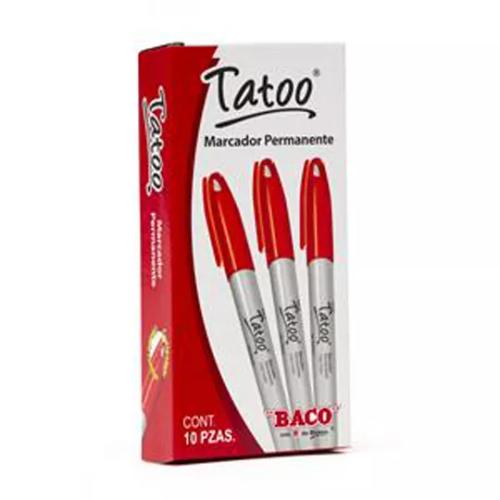 MARCADOR DELGADO TATTO ROJO