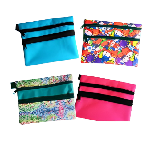 PORTALAPIZ TELA DOBLE ZIPPER
