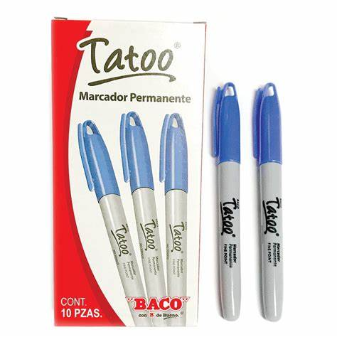 MARCADOR DELGADO TATTO AZUL
