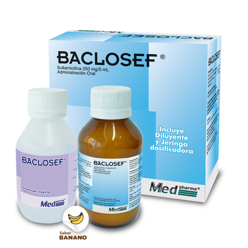 BACLOSEF 250MG/5ML suspensión