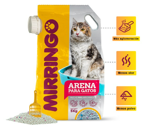 Arena para gatos mirringo x 5 kilos