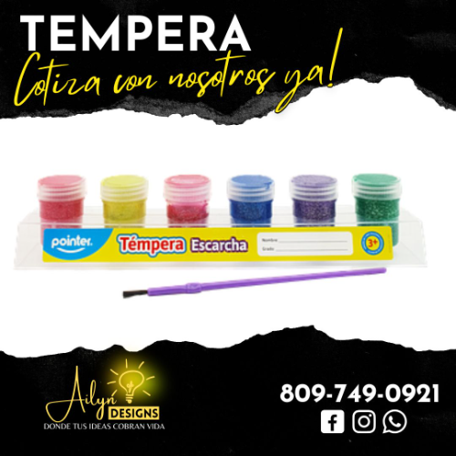 TEMPERA 6 COLORES