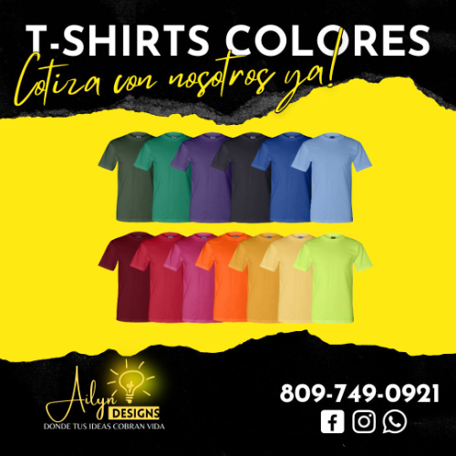 T-SHIRT COLORES OSCUROS DTF T/R
