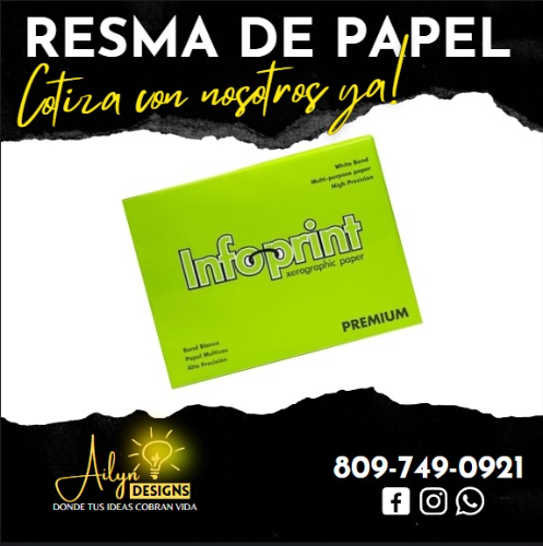 RESMA DE PEPEL 8.5X11