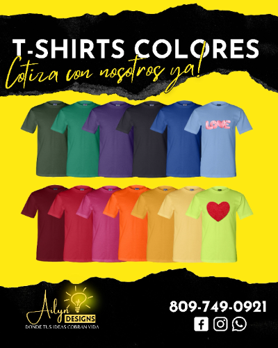 T-SHIRT COLORES OSCUROS DTF T