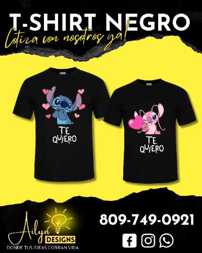 T-SHIRT NEGRO OSCUROS DTF T/R