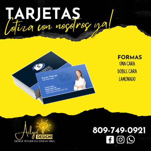 TARJETAS PERSONNALIZADAS