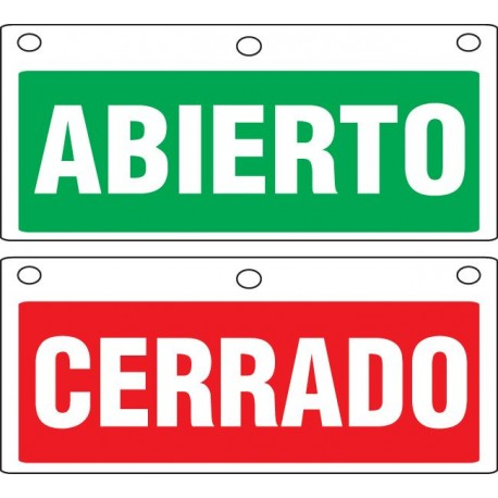 Letrero ABIERTO/CERRADO