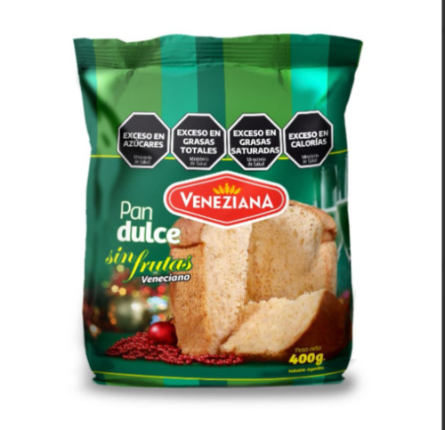 PAN DULCE SIN FRUTA VENEZIANA X400