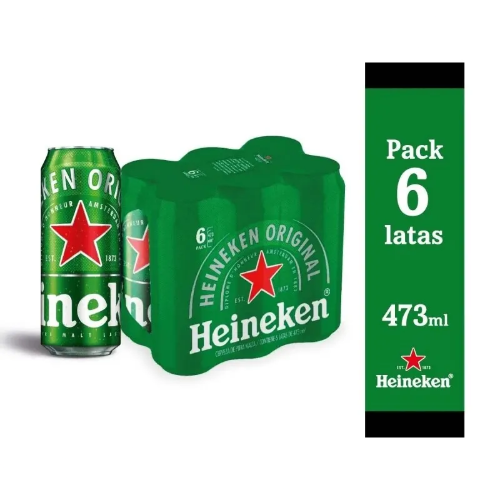 HEINEKEN LATA (S) SIX X 473 ML