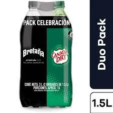 BRETAÑA + CANADA DRY DUO PACK X 1.5 LT