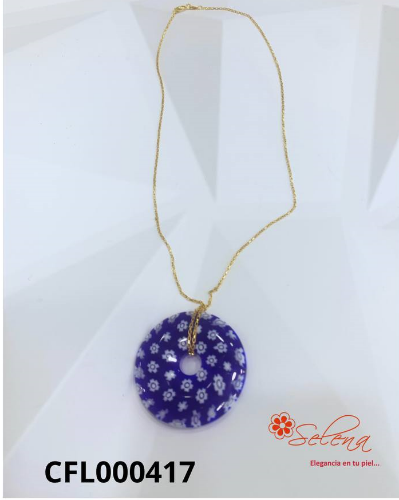 CADENA FABRICADA ARO GRANDE AZUL/MURRINA/MURANO CFL000417