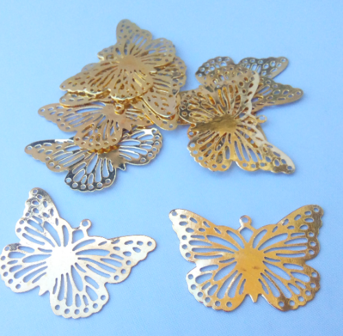 DIJE EN LAMINADO MARIPOSA FILIGRAMA DLD000718