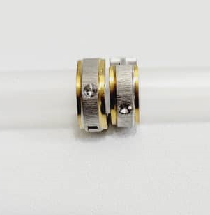 ARGOLLA EN ACERO HOGGY MINI DOSTON/CIRCON 10X4 MM