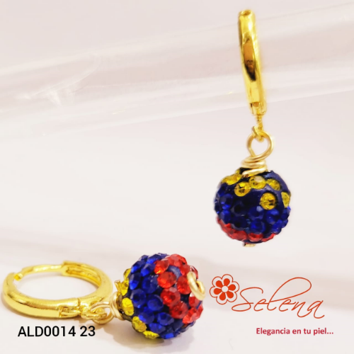 ARGOLLA EN LAMINADO CON ESFERA TRICOLOR ALD001423