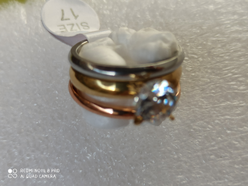 ANILLO EN ACERO SOLITARIOS CARTIER TRÍO ANA000535