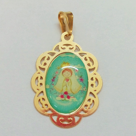 DIJE EN LAMINADO VIRGENCITA PLIS IMÁGEN ESMALTADA/S DLD004338
