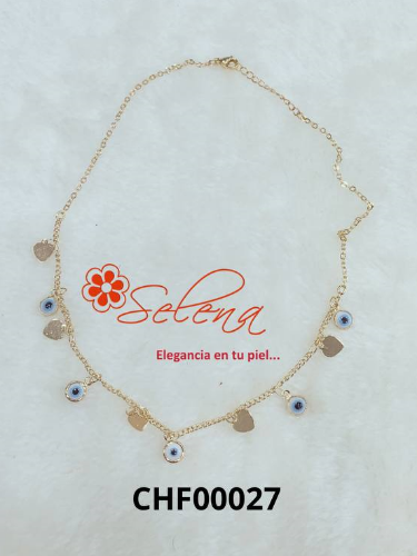 CHOQUER  OJO TURCO PLANO ENGASTADO /DIJE DE CORAZONES CHF00027