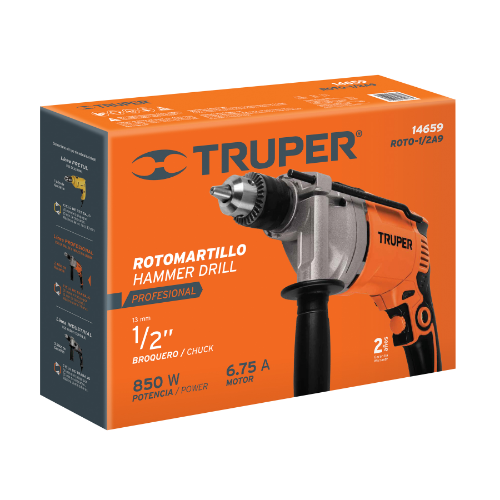 ROTOMARTILLO 1/2' 850 W,PROFESIONAL, TRUPER