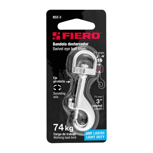 Bandola de Zinc 1" Giratoria Fiero