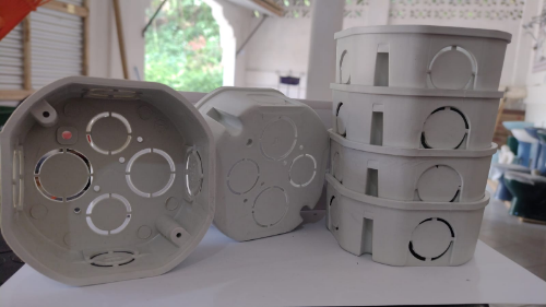 Caja Octagonal Blanco Plástico