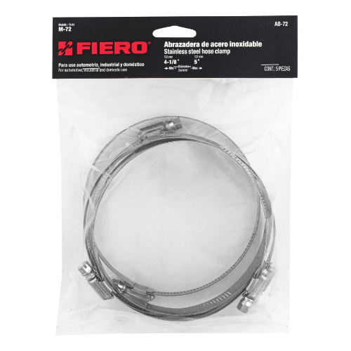 Abrazaderas sin fin 4 1/8 A 5" #72
