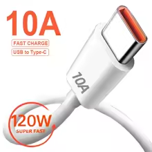 Cable USB tipo C para teléfono móvil, dispositivo de carga rápida de 120W, 10A, para Huawei P30, Xiaomi, Realme, Samsung Poco x6