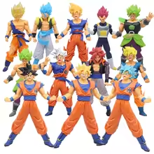 Dragon Ball Z Super Saiyan Anime Modelo Escena Son Goku Figura de acción de PVC Estatua de 18 cm Juguete coleccionable Muñeca DBZ Kakarotto Figma