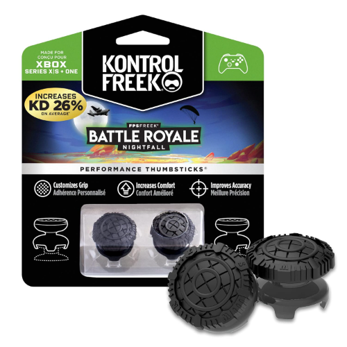 KontrolFreek FPS Freek Battle Royale Nightfall para Xbox One y Xbox Series X Controller  Joysticks de alto rendimiento  2 Rascacielos convexos (abovedados)  Negro