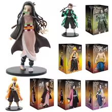 Anime Demon Slayer Figura Kimetsu no Yaiba Figura de acción Kamado Tanjirou Agatsuma Zenitsu Nezuko Warrior PVC Modelo Juguetes