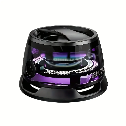 Bocina inalámbrica ultracompacta con doble bajos magnéticos, diseño estilo cyber, batería de larga duración, altavoz portátil