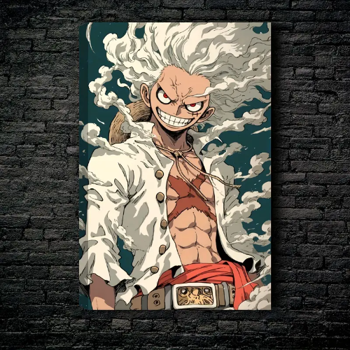 arte de pared de lona con personajes de One Piece, sin marco, 12x18 pulgadas, póster abstracto, vibrante arte de anime para dormitorio