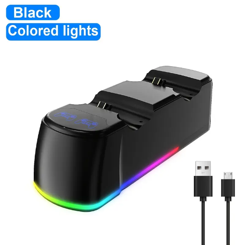 Estación De Carga Del Controlador De PS4, Estación De Carga De PS4 De Carga Rápida De 1.8 Horas, Estación De Carga De PS4 Con Indicador LED Y Chip De Carga