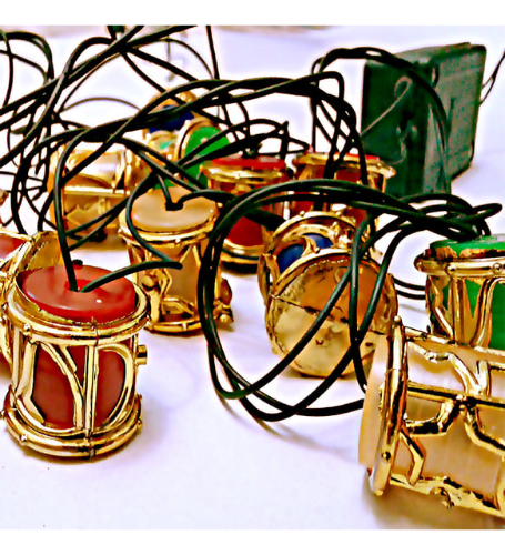 Luces navideñas tambor