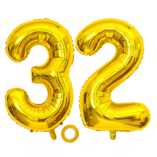 globo de aluminio número 32'