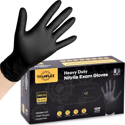 guante de cocina negro