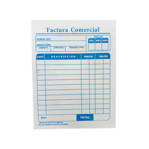 Factura talonario pequeño