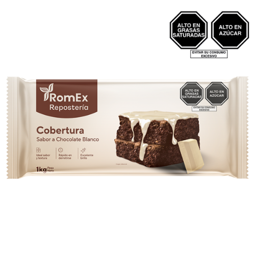 Cobertura blanca romex barra x 1 kilo