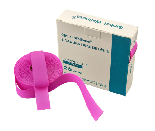 Torniquete de liga rosado