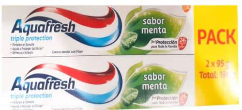 PASTA AQUAFRESH MENTA X2