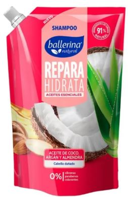 SHAMPOO BALLERINA ACEITE DE COCO, ARGAN Y ALMENDRA
