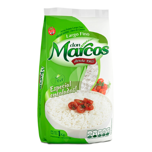 Arroz Don Marcos largo fino 1k