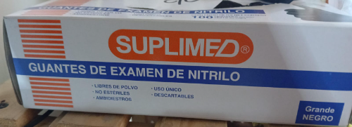 Guantes de nitrilo por caja