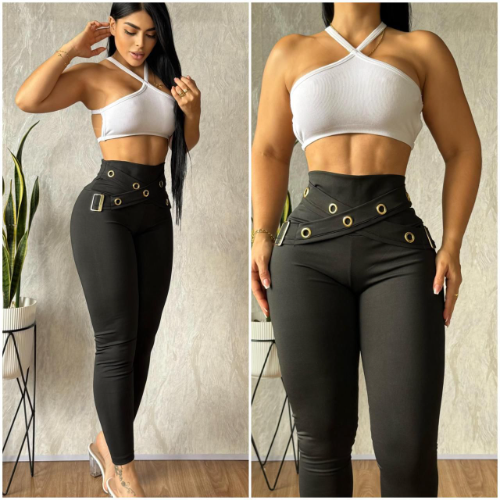 LEGGINS BROCHE CRUZADO