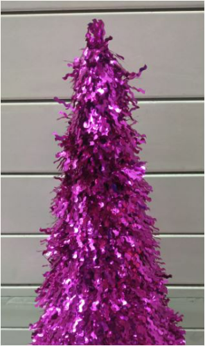 Arbol conico 40cm metalizado liso H135
