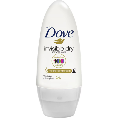 Antitranspirante Dove roll on Invisible Dry violeta y Fresia